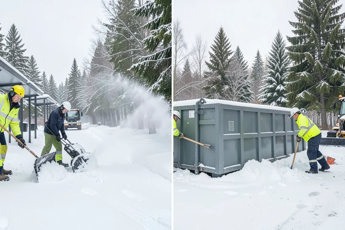 School Snow Plowing in Auburn, King County, WA - Confirm the bell schedule and bus-loop priorities with facilities staff