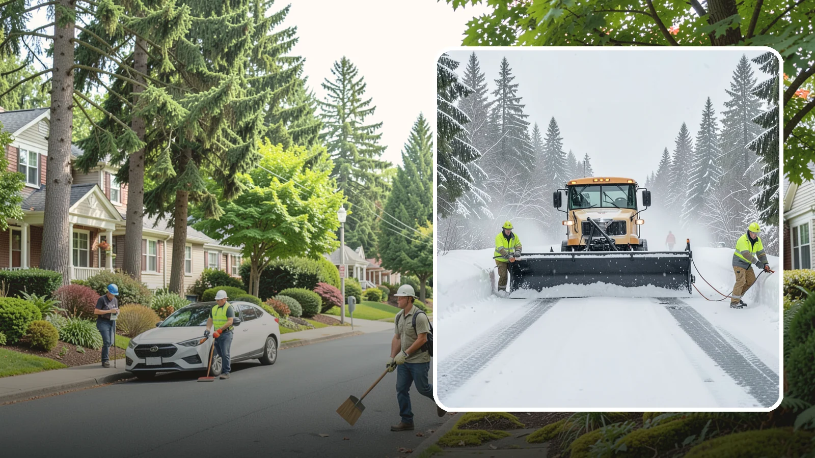 School Snow Plowing in Beaux Arts Village, King County, WA - We plow school lots, bus loops, and student drop-off zones before the first bell so staff, buses, and parents move safely.
