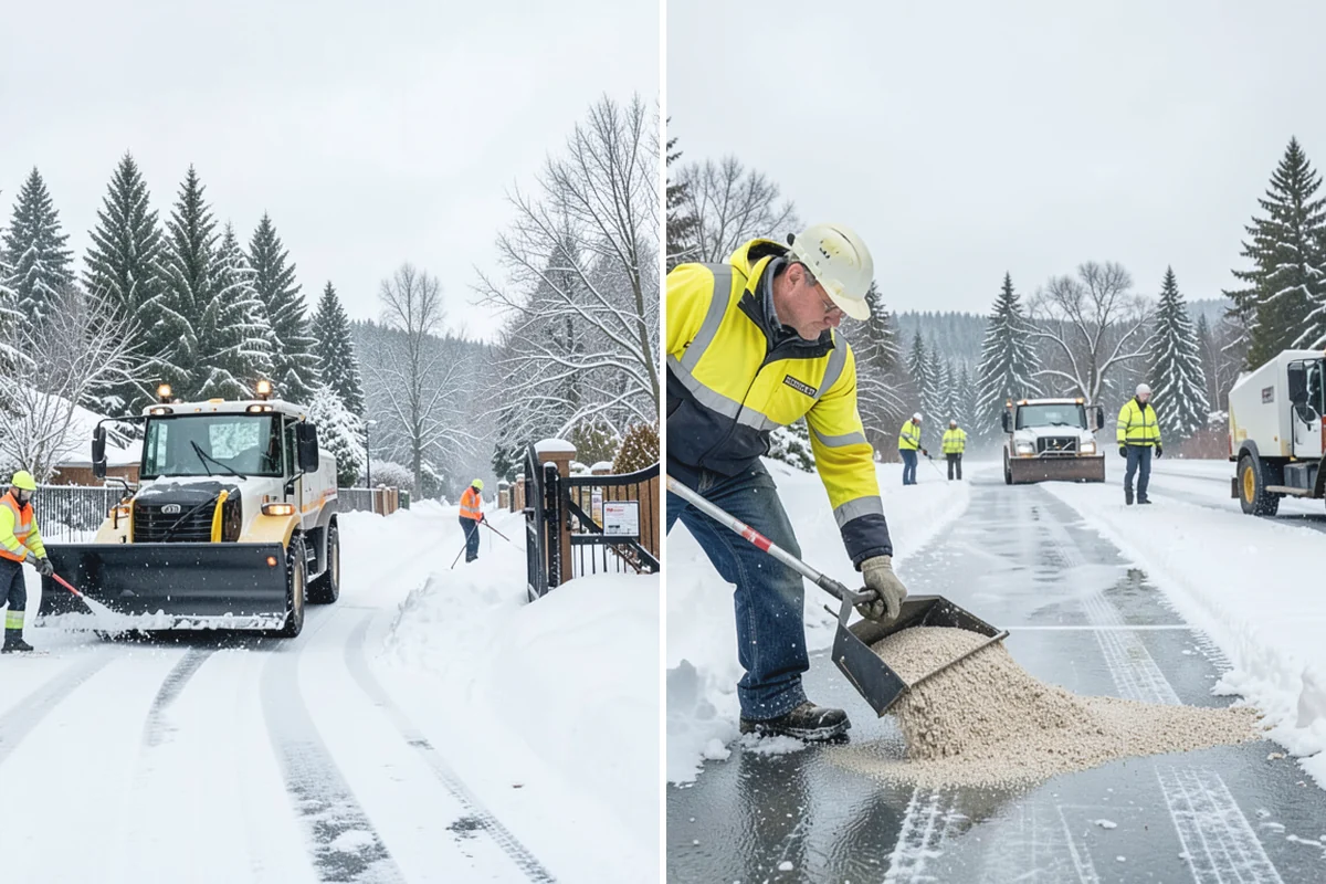 School Snow Plowing in Beaux Arts Village, King County, WA - Confirm the bell schedule and bus-loop priorities with facilities staff