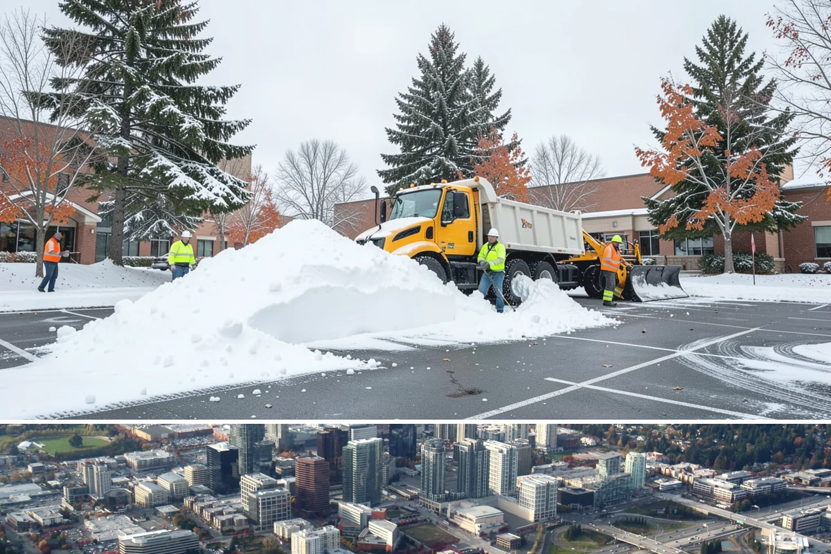 School Snow Plowing in Bellevue, King County, WA - Establish a contract before the school year's winter term so every campus opening is safe.