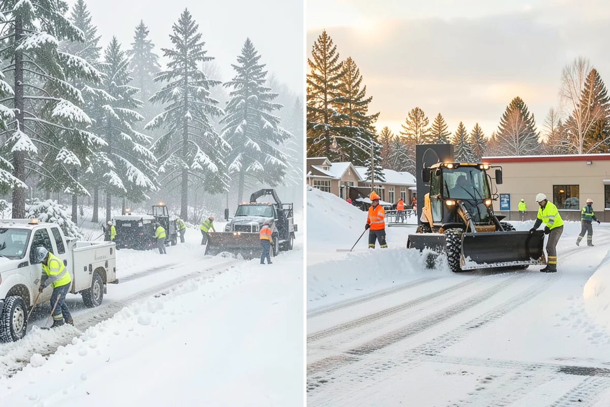 School Snow Plowing in Black Diamond, King County, WA - Confirm the bell schedule and bus-loop priorities with facilities staff