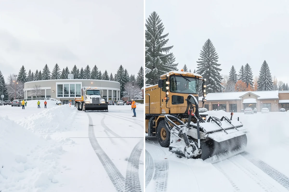 School Snow Plowing in Bonney Lake, Pierce County, WA - Confirm the bell schedule and bus-loop priorities with facilities staff