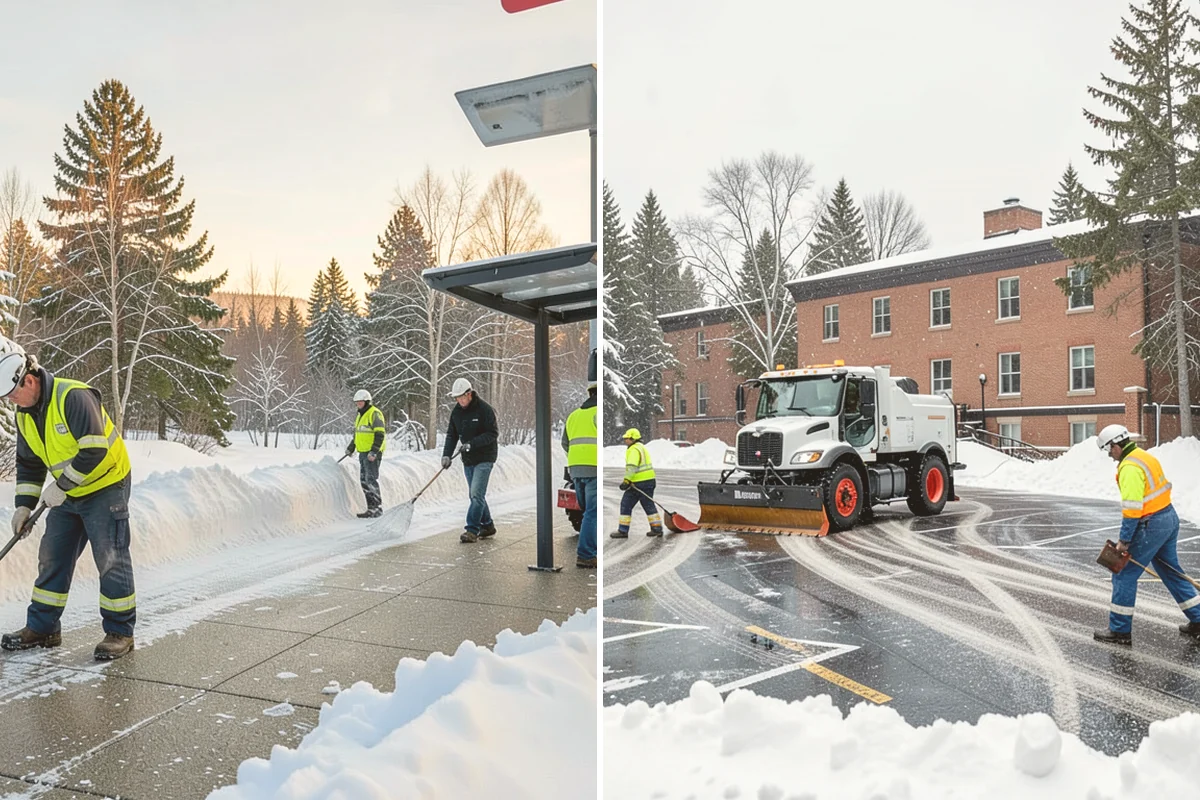 School Snow Plowing in Brier, Snohomish County, WA - Confirm the bell schedule and bus-loop priorities with facilities staff