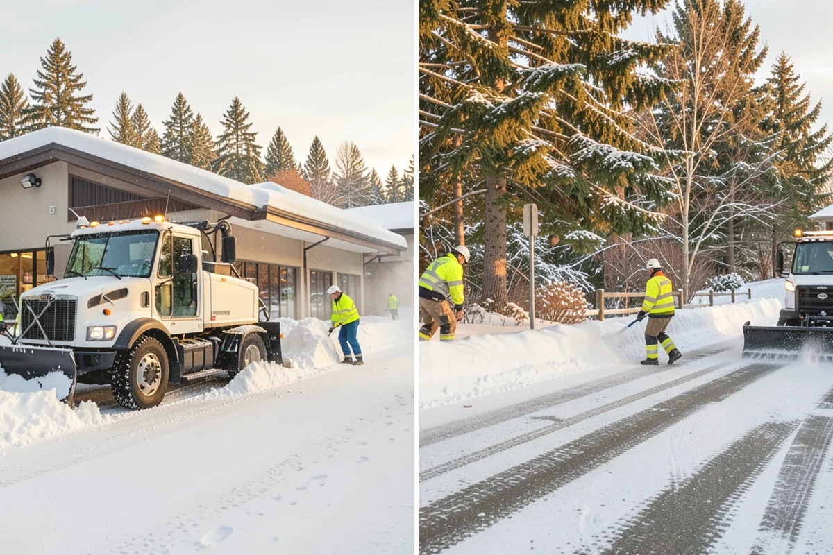 School Snow Plowing in Burien, King County, WA - Confirm the bell schedule and bus-loop priorities with facilities staff