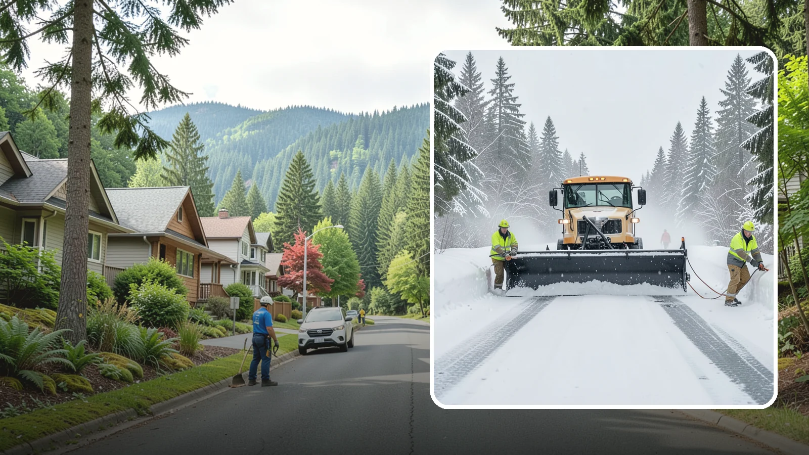 School Snow Plowing in Darrington, Snohomish County, WA - We plow school lots, bus loops, and student drop-off zones before the first bell so staff, buses, and parents move safely.