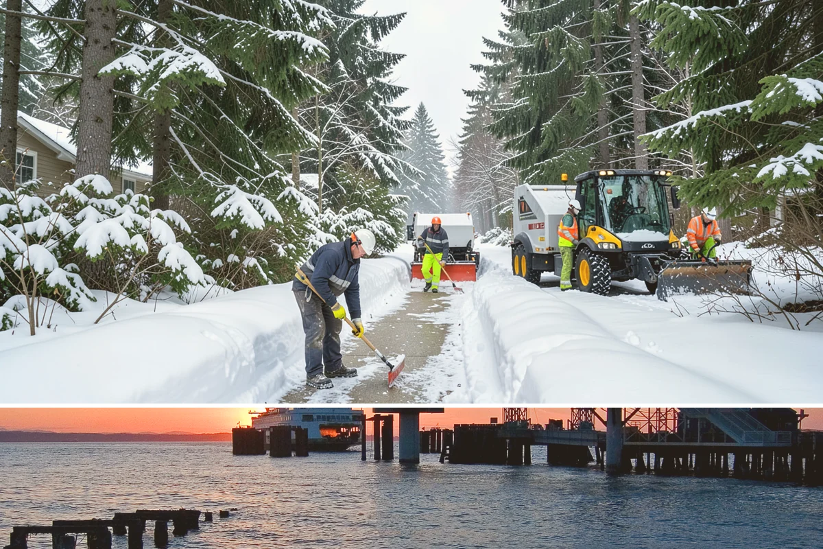 School Snow Plowing in Edmonds, Snohomish County, WA - Establish a contract before the school year's winter term so every campus opening is safe.
