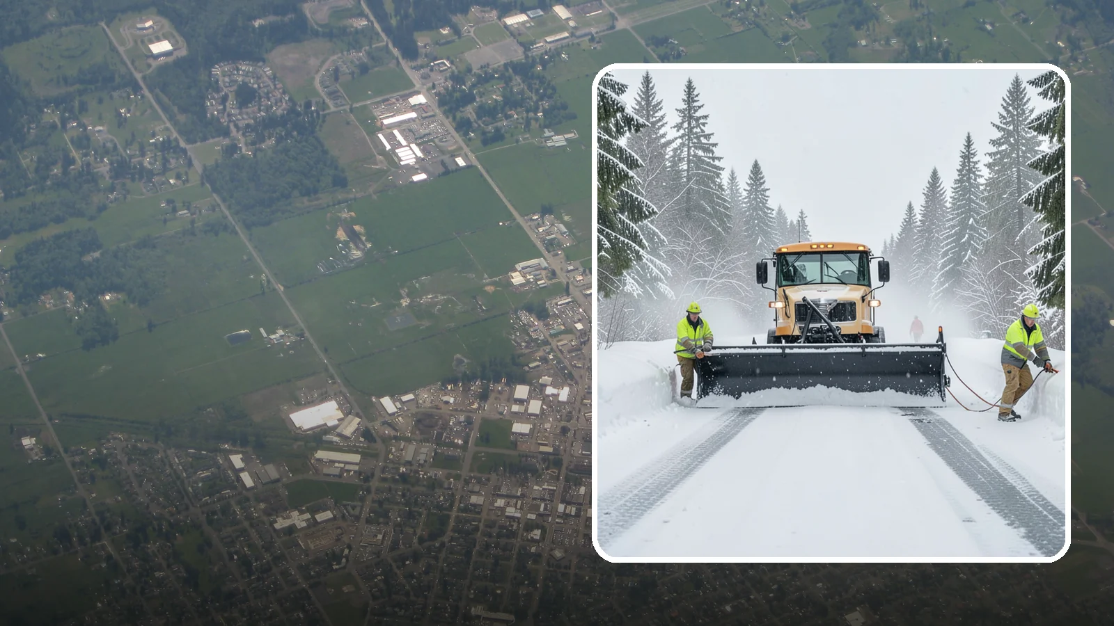 School Snow Plowing in Enumclaw, King County, WA - We plow school lots, bus loops, and student drop-off zones before the first bell so staff, buses, and parents move safely.