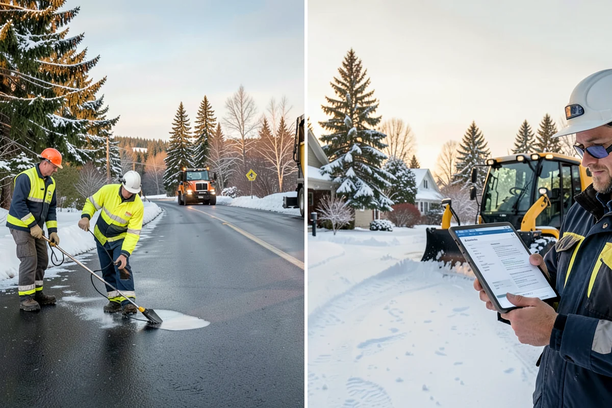 School Snow Plowing in Enumclaw, King County, WA - Confirm the bell schedule and bus-loop priorities with facilities staff