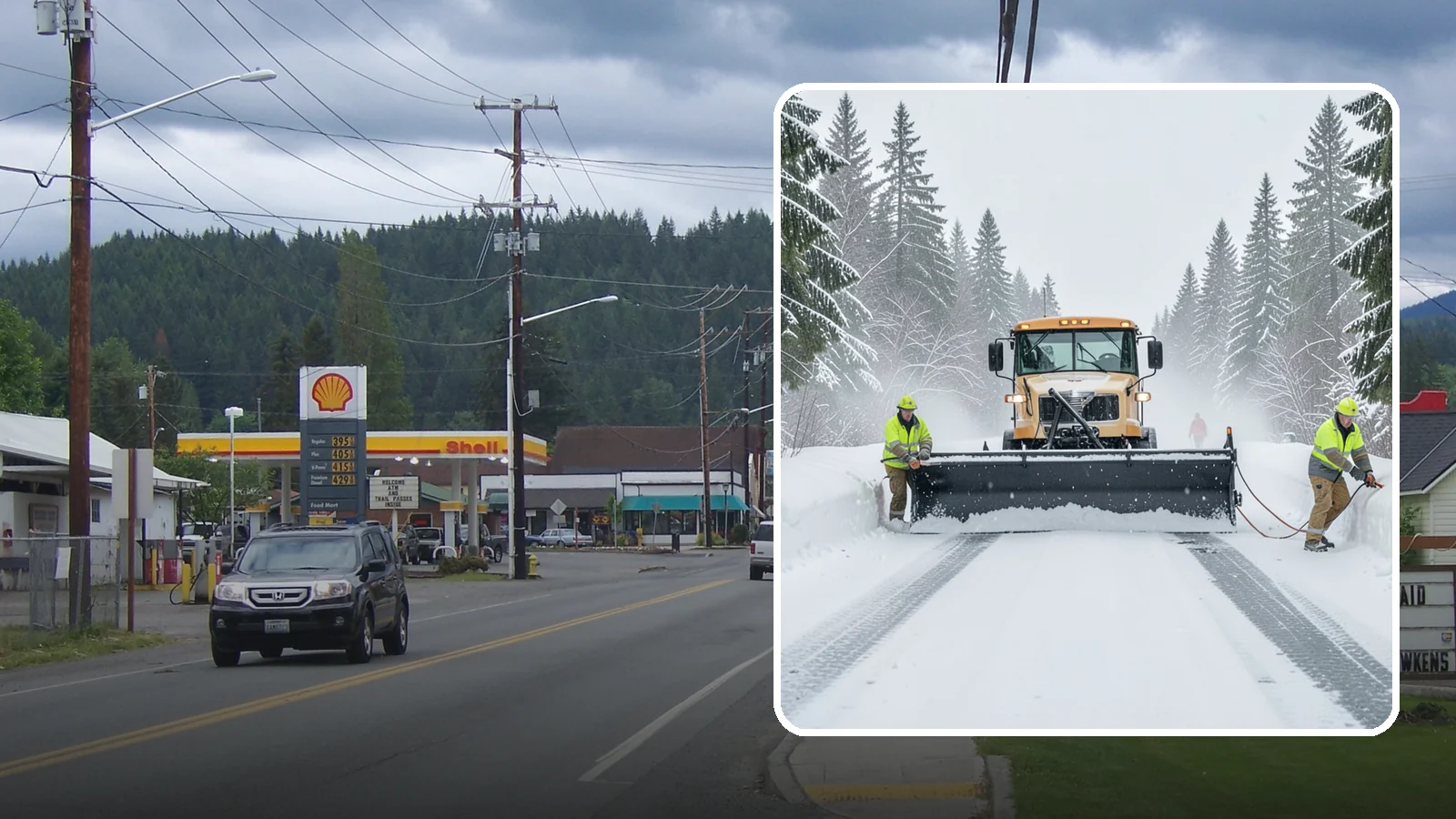 School Snow Plowing in Granite Falls, Snohomish County, WA - We plow school lots, bus loops, and student drop-off zones before the first bell so staff, buses, and parents move safely.