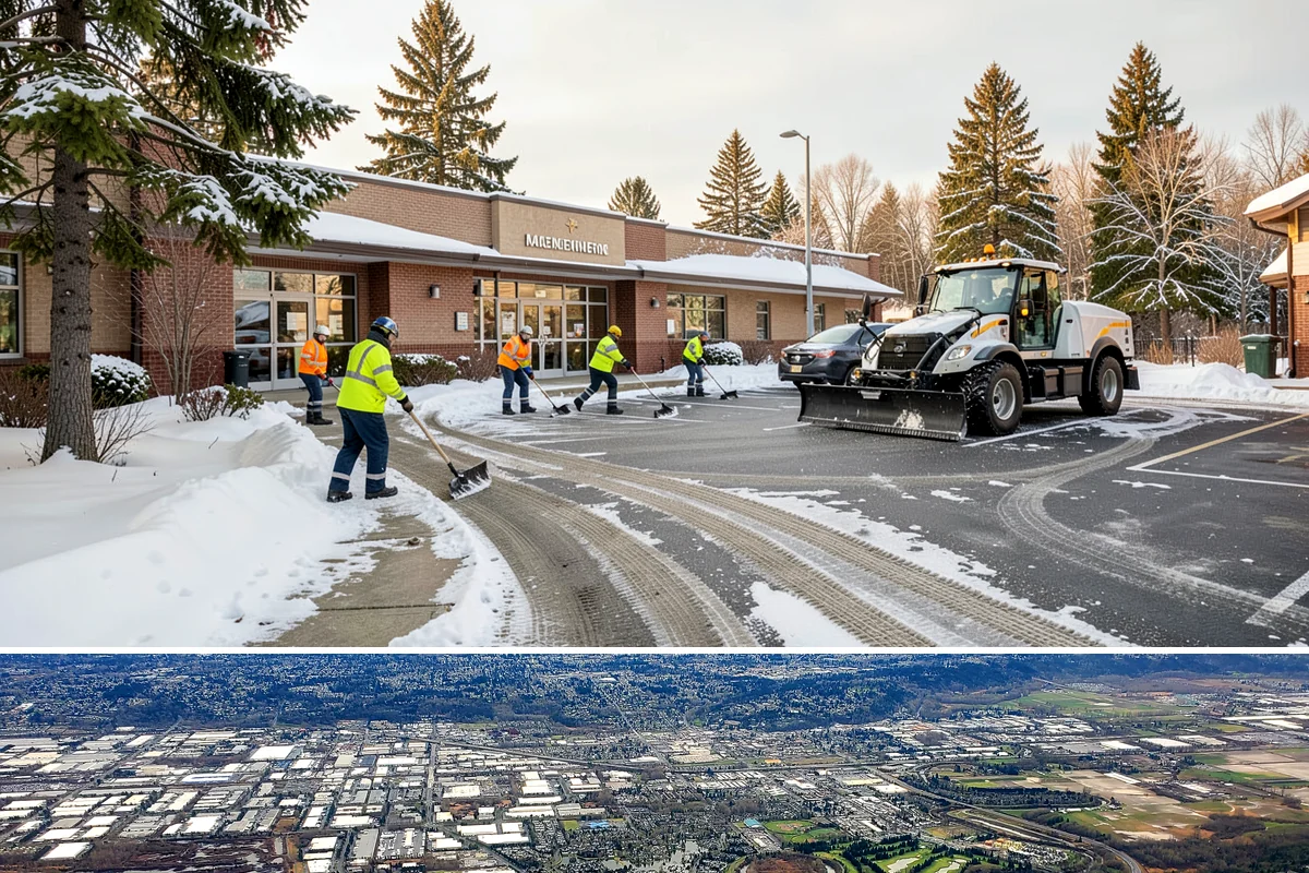 School Snow Plowing in Kent, King County, WA - Establish a contract before the school year's winter term so every campus opening is safe.