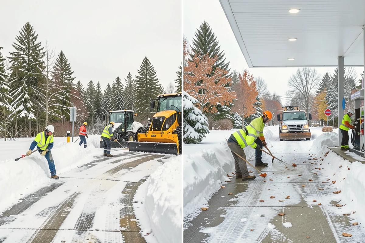 School Snow Plowing in Kirkland, King County, WA - Confirm the bell schedule and bus-loop priorities with facilities staff