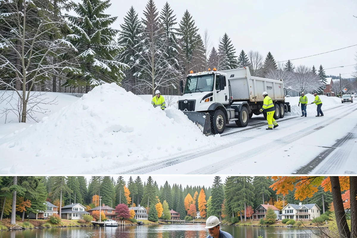 School Snow Plowing in La Conner, Skagit County, WA - Establish a contract before the school year's winter term so every campus opening is safe.