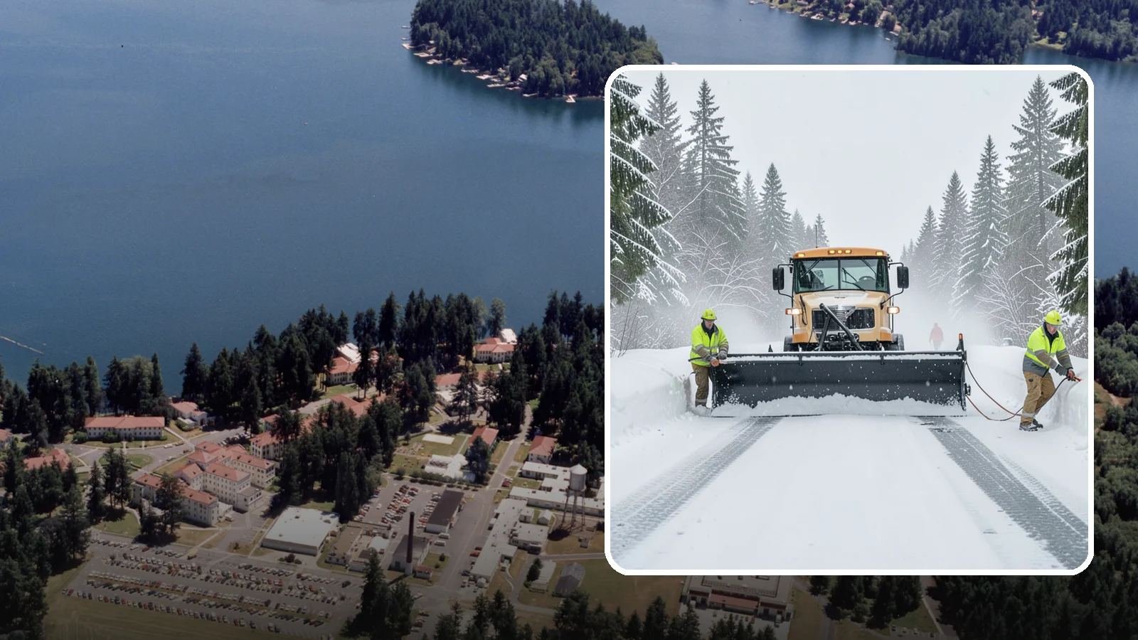 School Snow Plowing in Lakewood, Pierce County, WA - We plow school lots, bus loops, and student drop-off zones before the first bell so staff, buses, and parents move safely.