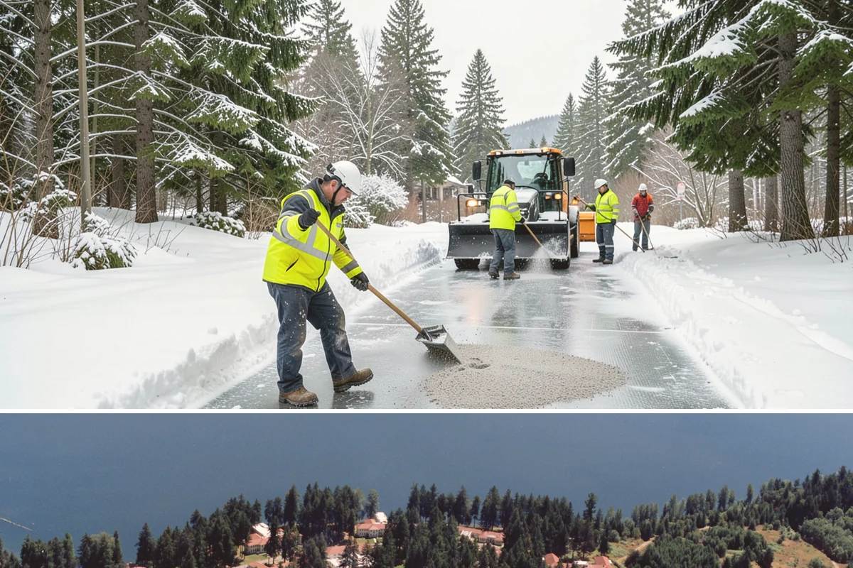 School Snow Plowing in Lakewood, Pierce County, WA - Establish a contract before the school year's winter term so every campus opening is safe.