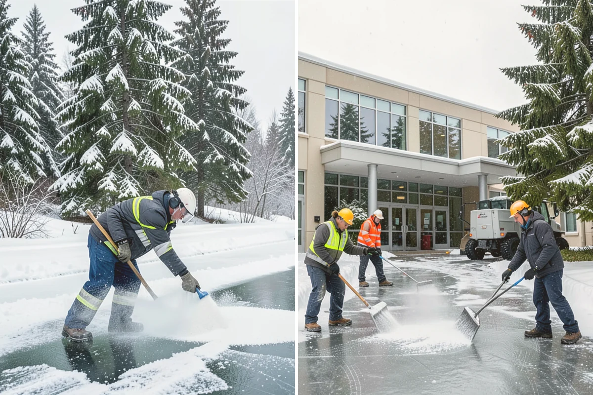 School Snow Plowing in Langley, Island County, WA - Confirm the bell schedule and bus-loop priorities with facilities staff