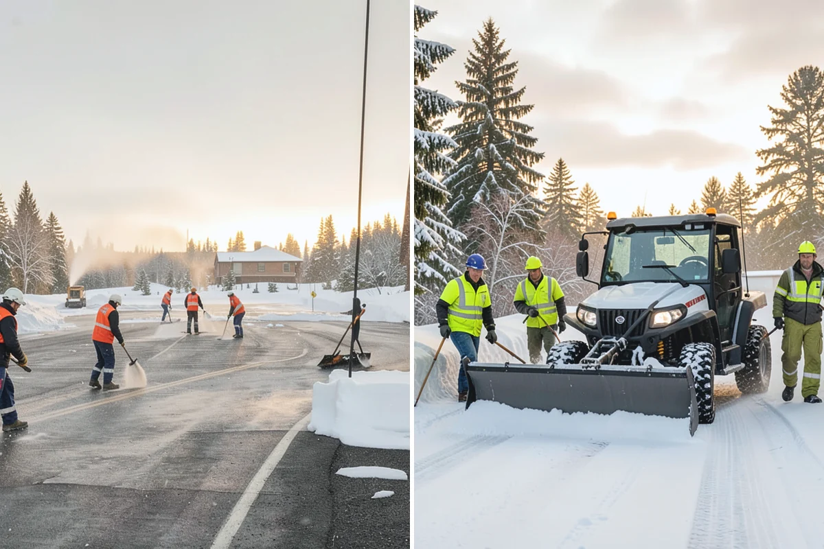 School Snow Plowing in Marysville, Snohomish County, WA - Confirm the bell schedule and bus-loop priorities with facilities staff