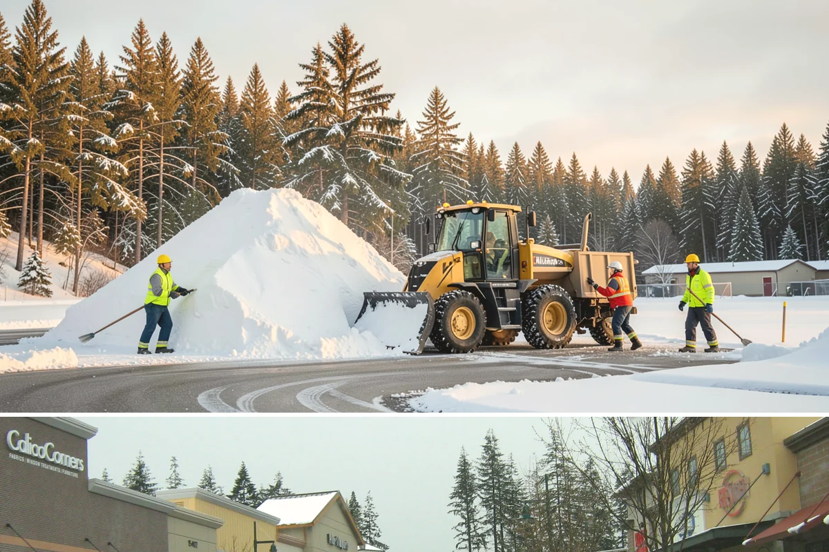 School Snow Plowing in Mill Creek, Snohomish County, WA - Establish a contract before the school year's winter term so every campus opening is safe.