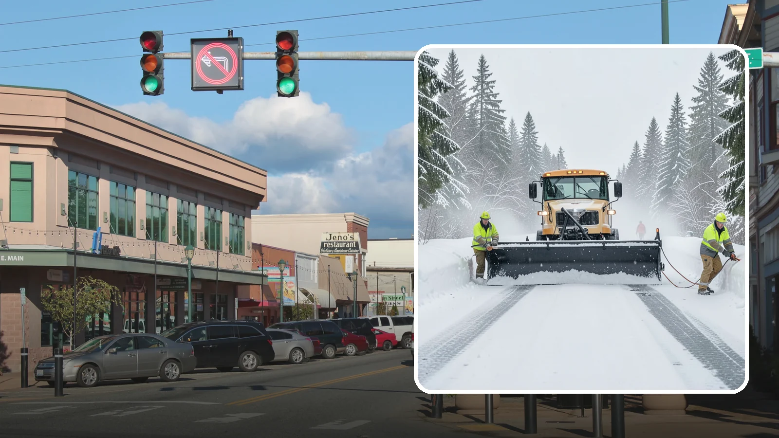 School Snow Plowing in Monroe, Snohomish County, WA - We plow school lots, bus loops, and student drop-off zones before the first bell so staff, buses, and parents move safely.
