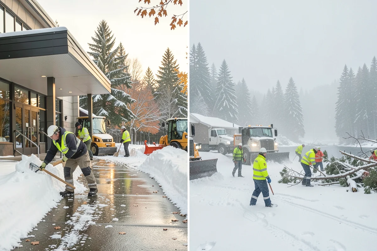 School Snow Plowing in Monroe, Snohomish County, WA - Confirm the bell schedule and bus-loop priorities with facilities staff