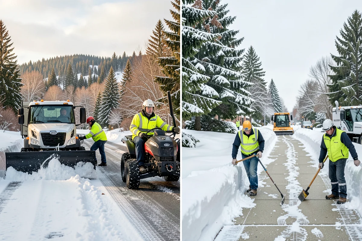 School Snow Plowing in Normandy Park, King County, WA - Confirm the bell schedule and bus-loop priorities with facilities staff