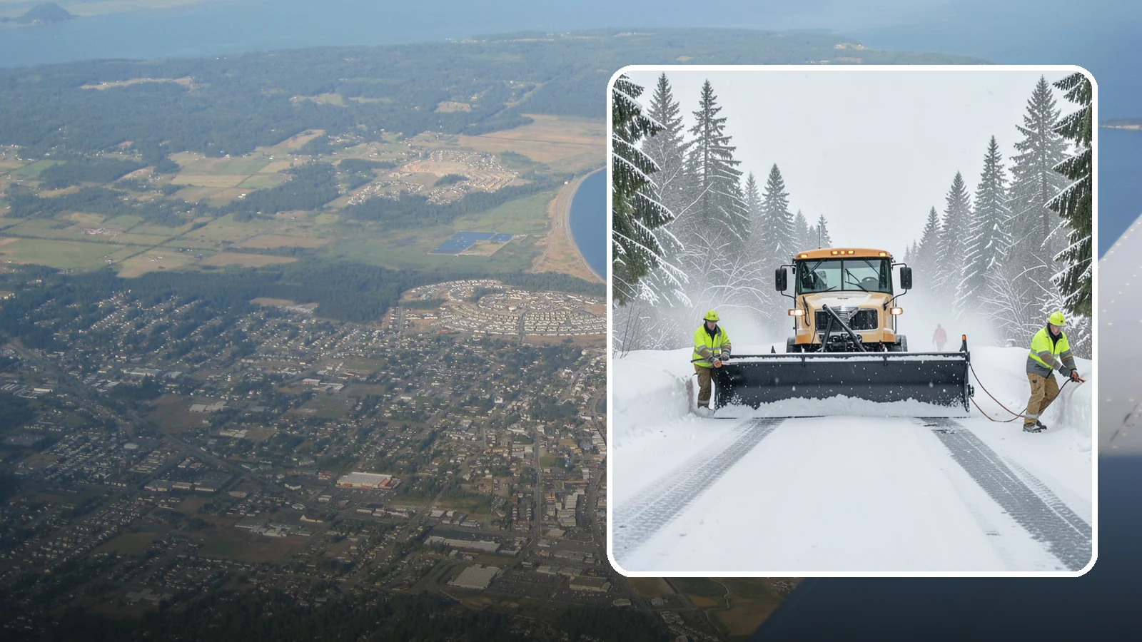 School Snow Plowing in Oak Harbor, Island County, WA - We plow school lots, bus loops, and student drop-off zones before the first bell so staff, buses, and parents move safely.