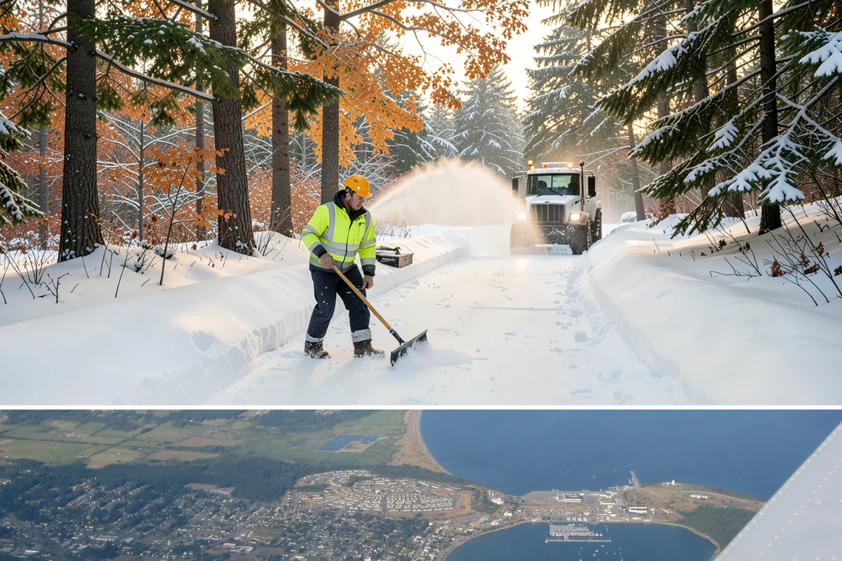 School Snow Plowing in Oak Harbor, Island County, WA - Establish a contract before the school year's winter term so every campus opening is safe.