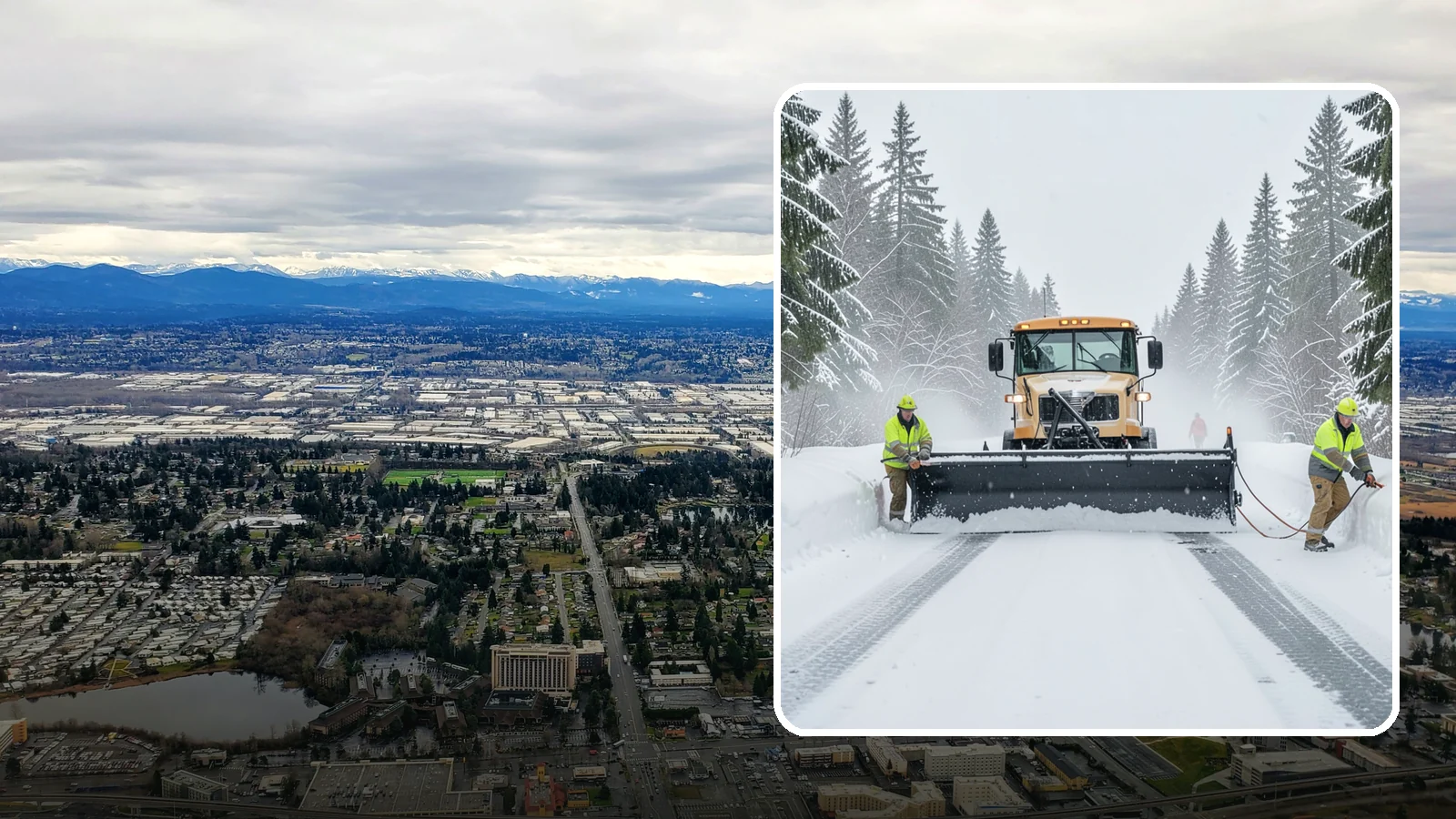 School Snow Plowing in SeaTac, King County, WA - We plow school lots, bus loops, and student drop-off zones before the first bell so staff, buses, and parents move safely.