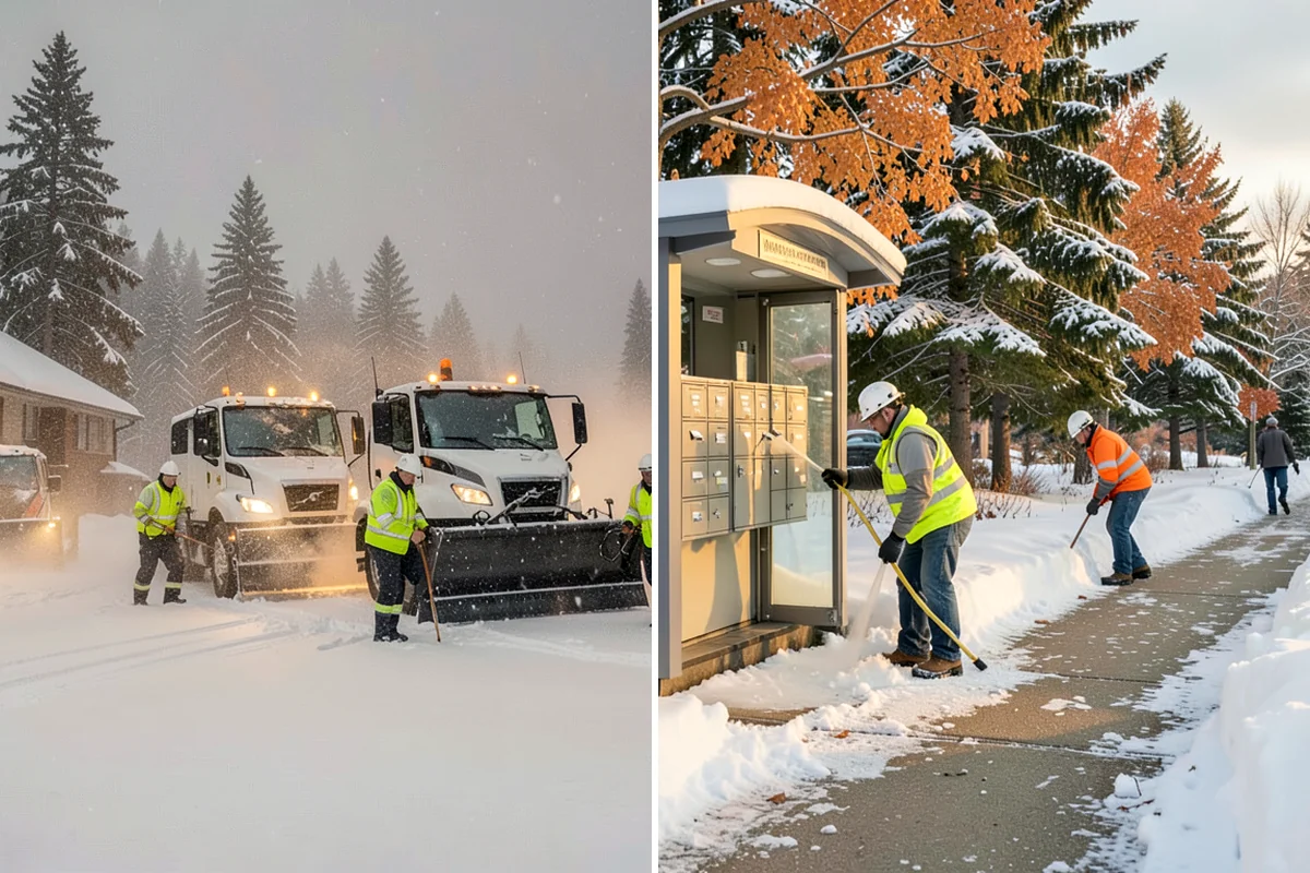 School Snow Plowing in SeaTac, King County, WA - Confirm the bell schedule and bus-loop priorities with facilities staff