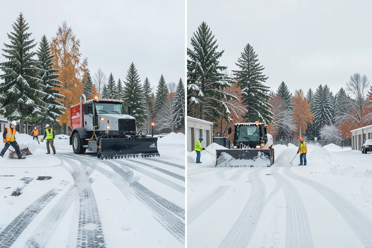 School Snow Plowing in South Prairie, Pierce County, WA - Confirm the bell schedule and bus-loop priorities with facilities staff