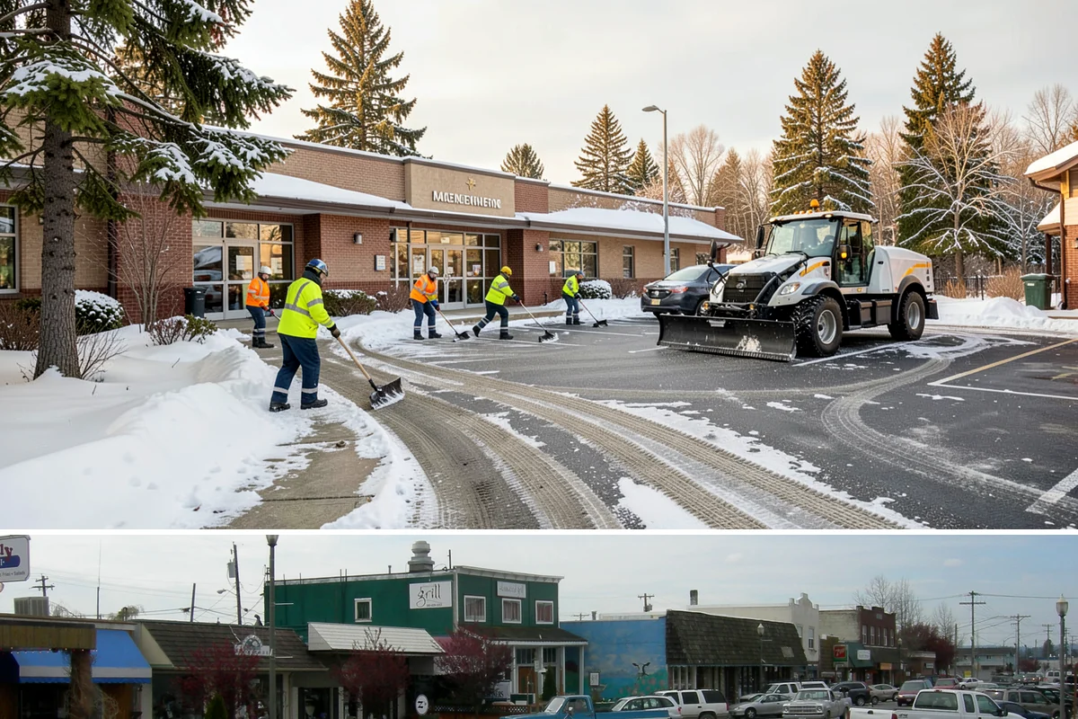 School Snow Plowing in Stanwood, Snohomish County, WA - Establish a contract before the school year's winter term so every campus opening is safe.