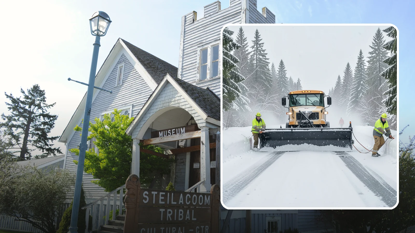 School Snow Plowing in Steilacoom, Pierce County, WA - We plow school lots, bus loops, and student drop-off zones before the first bell so staff, buses, and parents move safely.