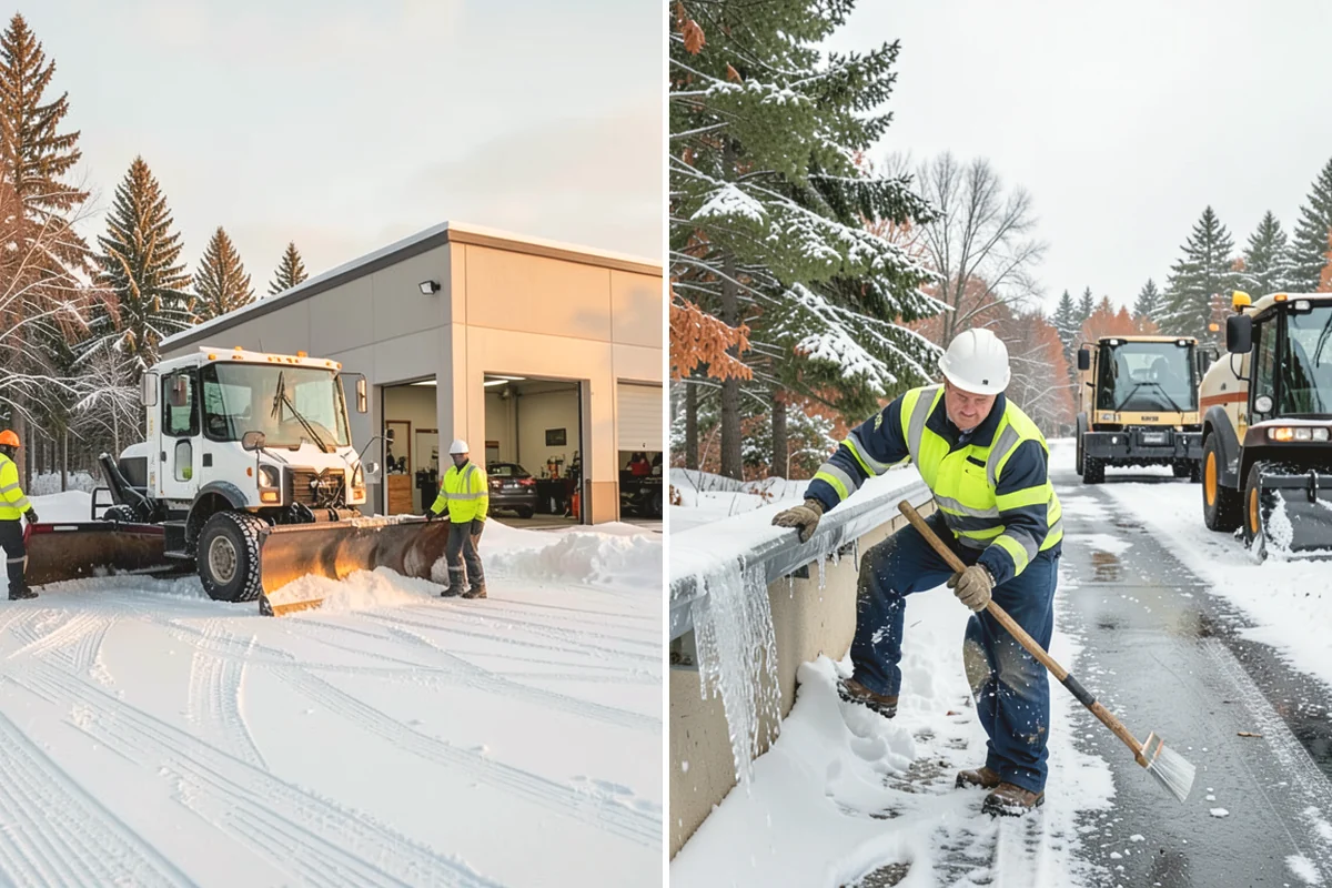 School Snow Plowing in Steilacoom, Pierce County, WA - Confirm the bell schedule and bus-loop priorities with facilities staff