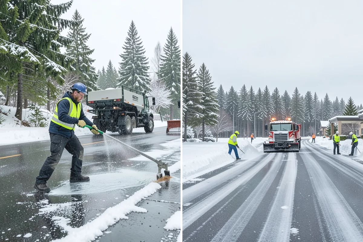 School Snow Plowing in Sumner, Pierce County, WA - Confirm the bell schedule and bus-loop priorities with facilities staff