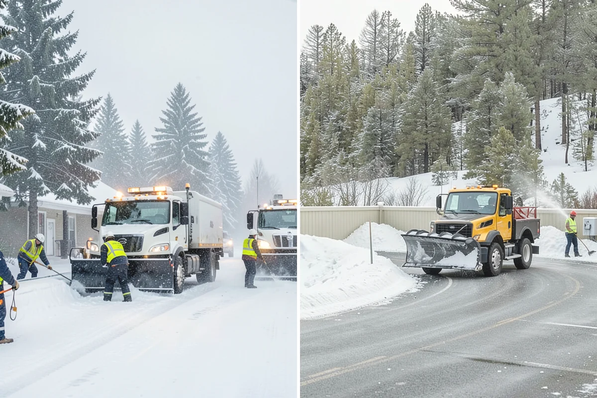 School Snow Plowing in Tukwila, King County, WA - Confirm the bell schedule and bus-loop priorities with facilities staff