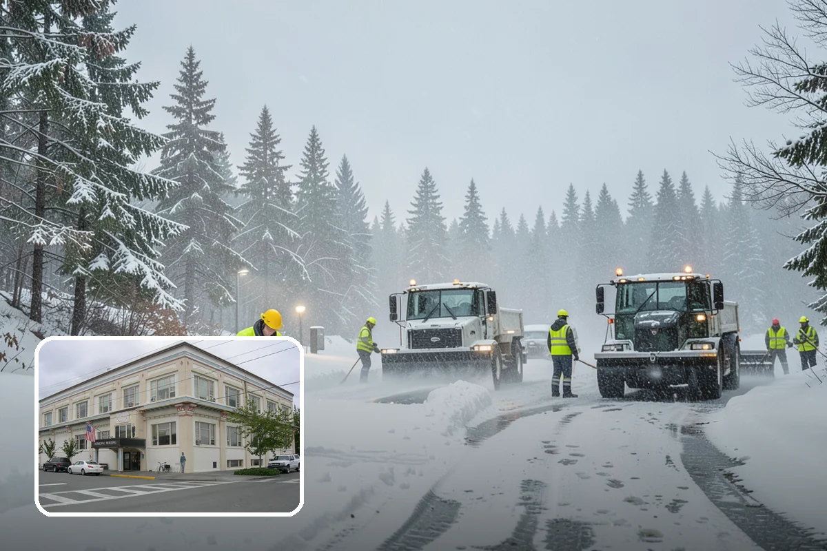 School Snow Removal in Anacortes, Skagit County, WA - Clear bus loops and drop-off lanes before arrival