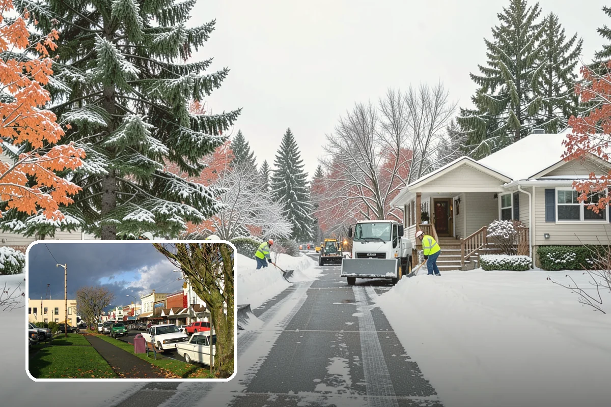 School Snow Removal in Arlington, Snohomish County, WA - Clear bus loops and drop-off lanes before arrival