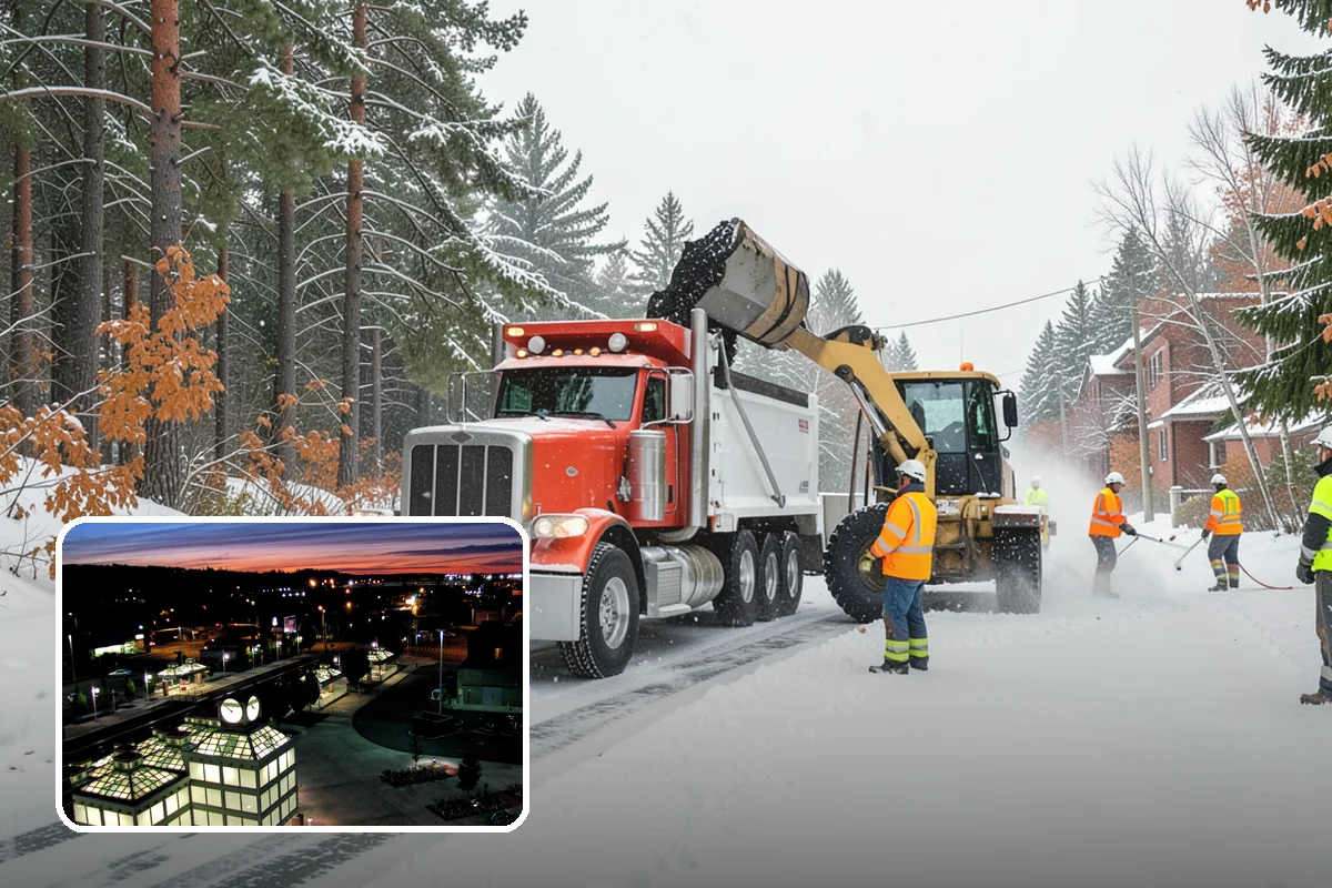 School Snow Removal in Auburn, King County, WA - Clear bus loops and drop-off lanes before arrival