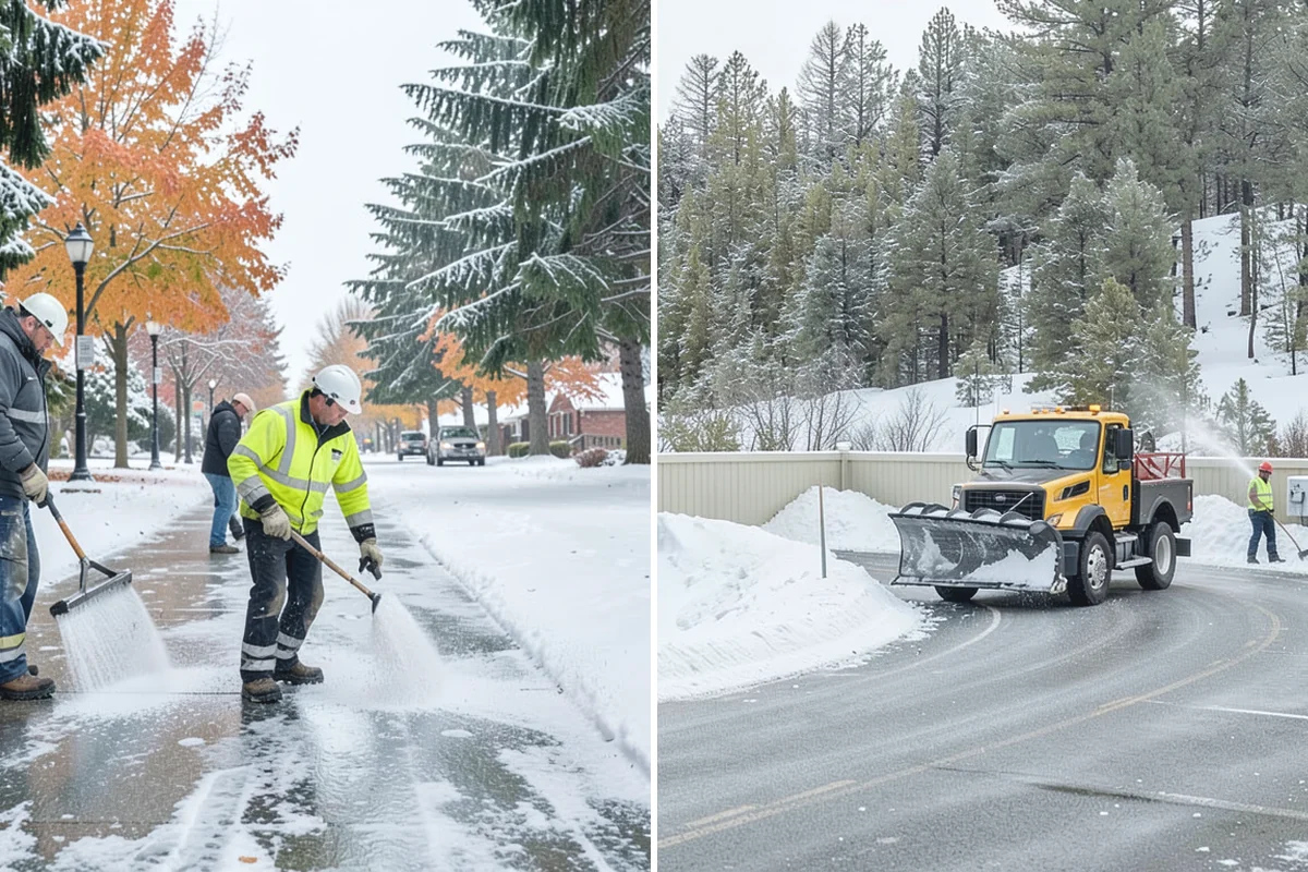 School Snow Removal in Auburn, King County, WA - Map bus routes, drop-off zones, and student walking paths