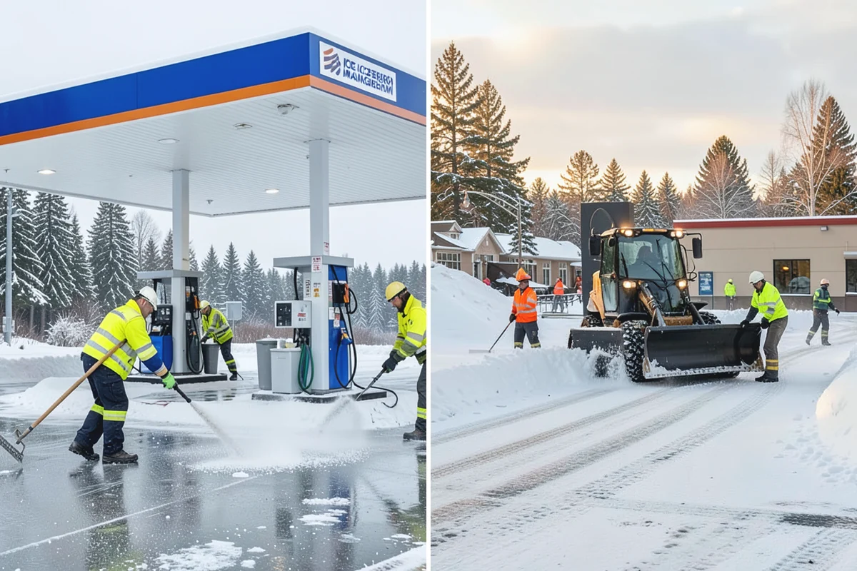 School Snow Removal in Beaux Arts Village, King County, WA - Map bus routes, drop-off zones, and student walking paths