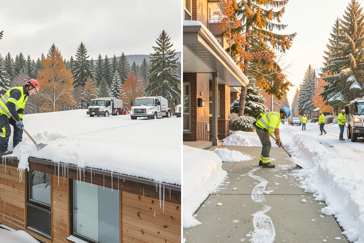 School Snow Removal in Bellevue, King County, WA - Map bus routes, drop-off zones, and student walking paths