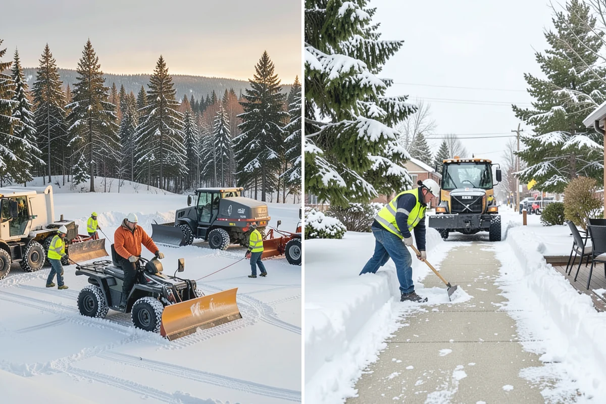 School Snow Removal in Bonney Lake, Pierce County, WA - Map bus routes, drop-off zones, and student walking paths