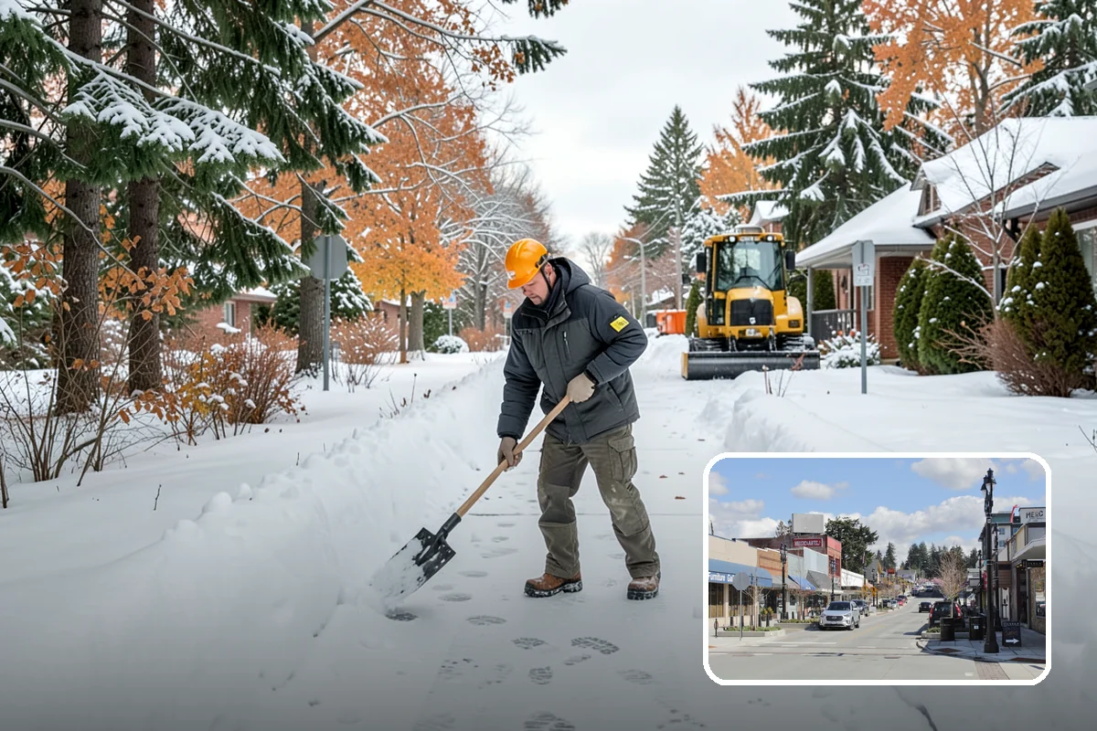 School Snow Removal in Bothell, King County, WA - Clear bus loops and drop-off lanes before arrival