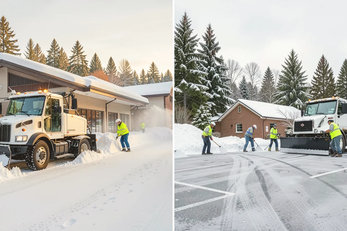 School Snow Removal in Bothell, King County, WA - Map bus routes, drop-off zones, and student walking paths