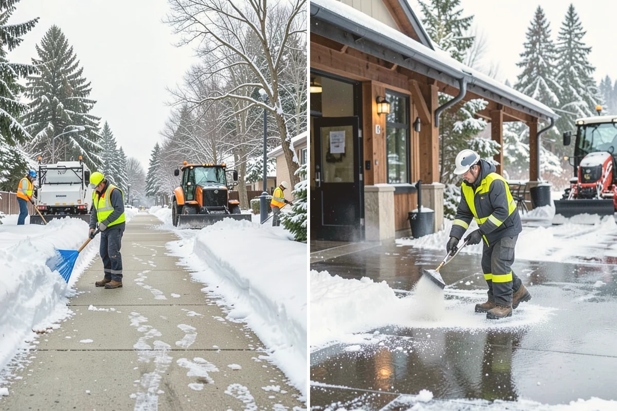 School Snow Removal in Brier, Snohomish County, WA - Map bus routes, drop-off zones, and student walking paths