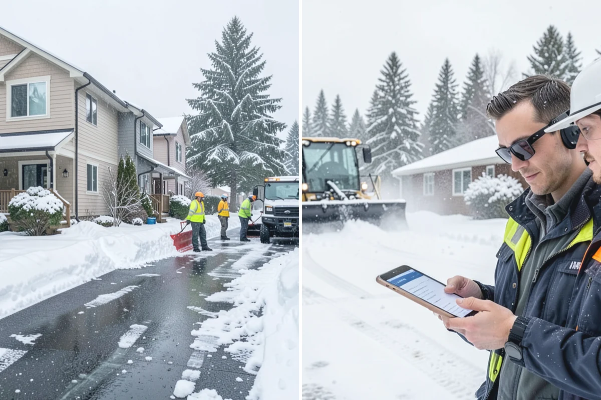 School Snow Removal in Buckley, Pierce County, WA - Map bus routes, drop-off zones, and student walking paths