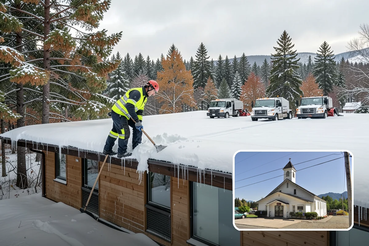 School Snow Removal in Concrete, Skagit County, WA - Clear bus loops and drop-off lanes before arrival