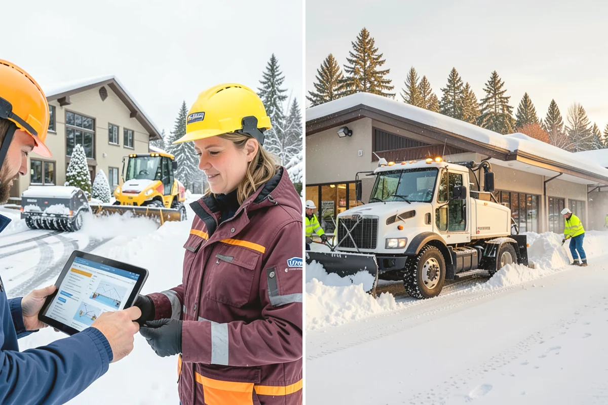 School Snow Removal in Covington, King County, WA - Map bus routes, drop-off zones, and student walking paths