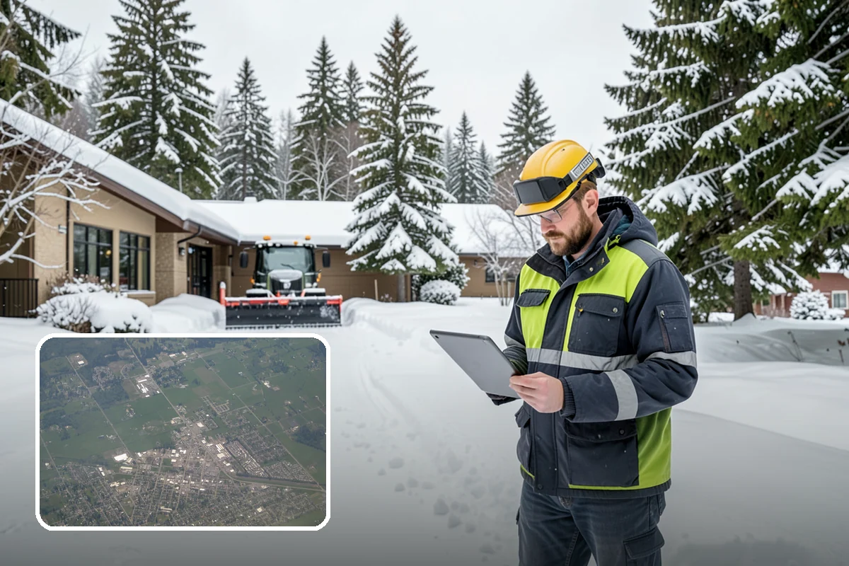 School Snow Removal in Enumclaw, King County, WA - Clear bus loops and drop-off lanes before arrival