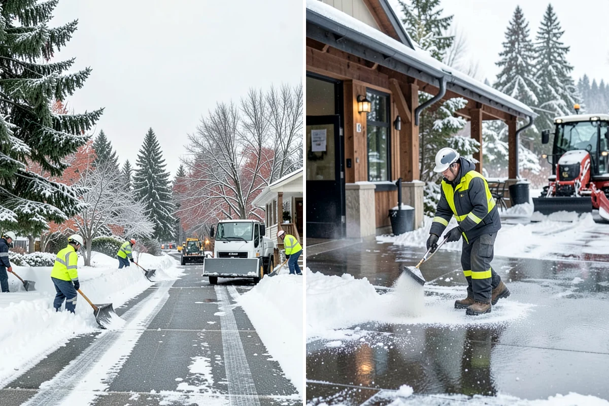 School Snow Removal in Everett, Snohomish County, WA - Map bus routes, drop-off zones, and student walking paths