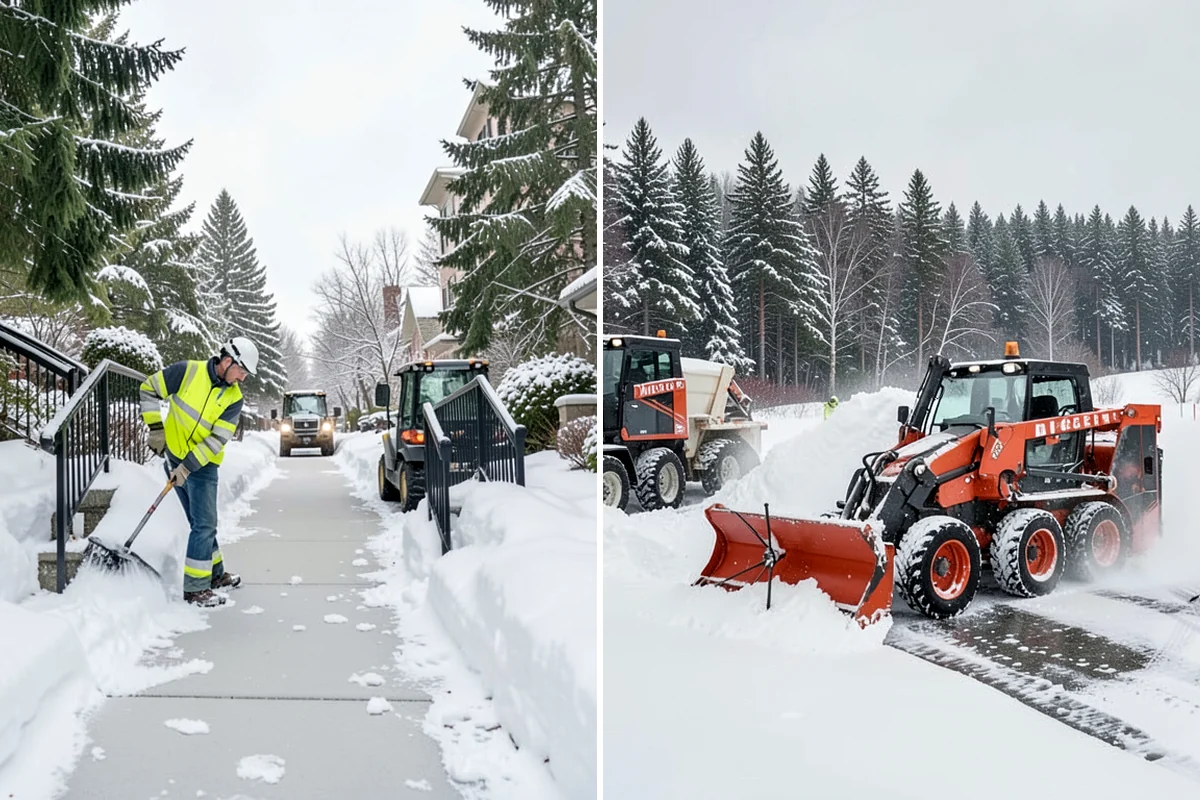 School Snow Removal in Federal Way, King County, WA - Map bus routes, drop-off zones, and student walking paths